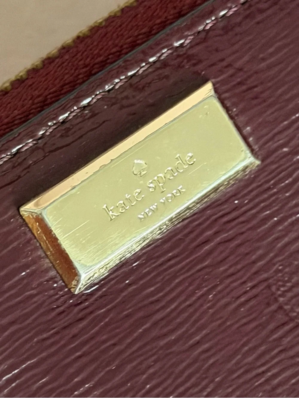 Kate Spade Bixby Place Neda Zip Around Wallet in Burgundy